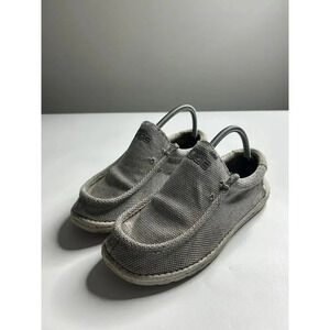 Hey Dude Shoes Men's 8 Wally Sox Stone White Gray Loafers Casual Comfort No Lace